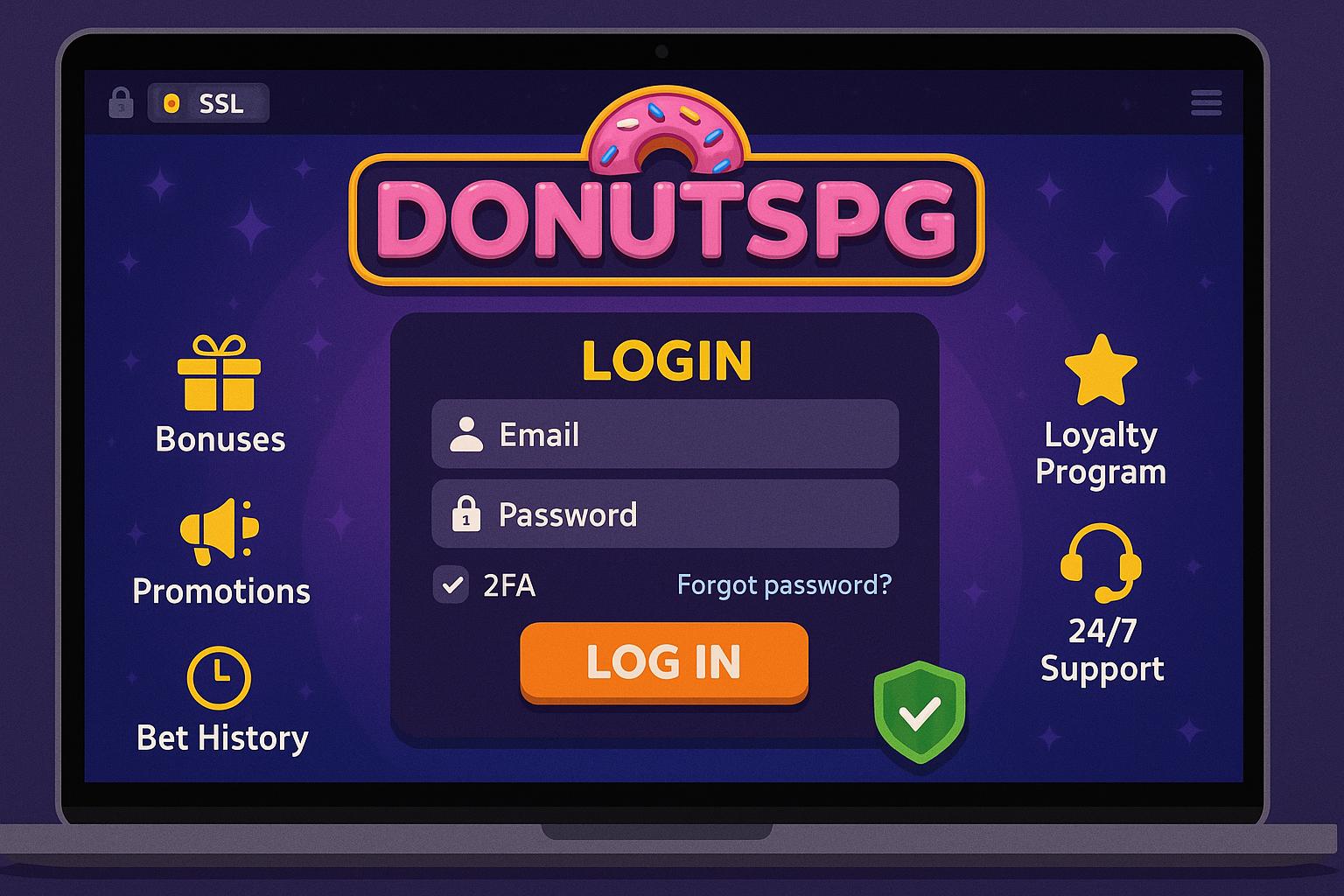 Criar uma nova Conta no plataforma DONUTSPG
